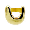 Versatile Ushaped Retro Personality Stainless Steel Goldplated Geometric Ring