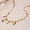 Versatile Women's Stainless Steel And Titanium Steel Letter Necklace With 18K Gold Plated Electroplating