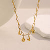 Versatile Women's Stainless Steel And Titanium Steel Letter Necklace With 18K Gold Plated Electroplating