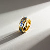Viking Ring Titanium Steel Jewelry With Letters Numbers Text Electroplated