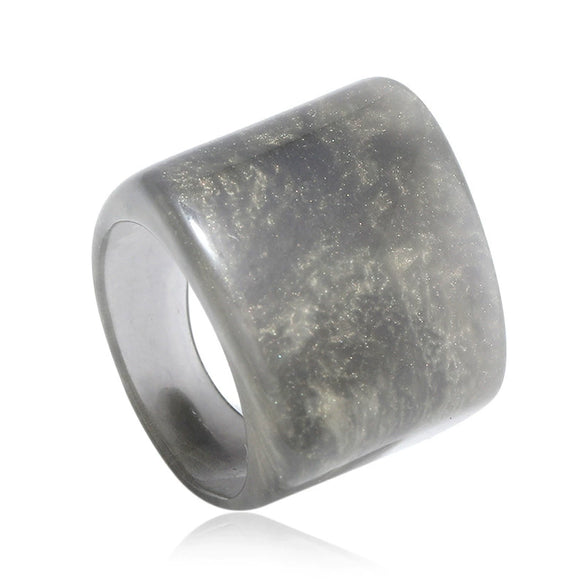 Vintage Acrylic Geometric Index Finger Ring Simple Elegant Fashion Ring For Unisex