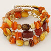 Vintage Agate Beaded Multi Layer Winding Bracelet With Geometric Style For Women And Men