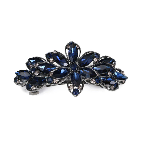 Vintage Alloy Flower Rhinestone Electroplated Women's Hairpin