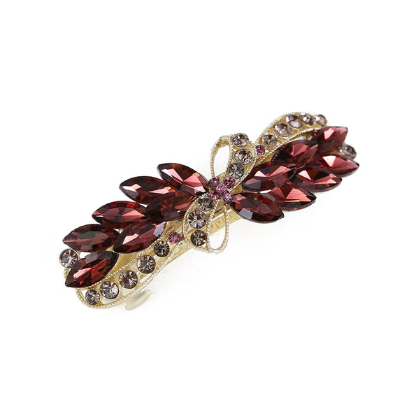 Vintage Alloy Flower Rhinestone Electroplated Women's Hairpin