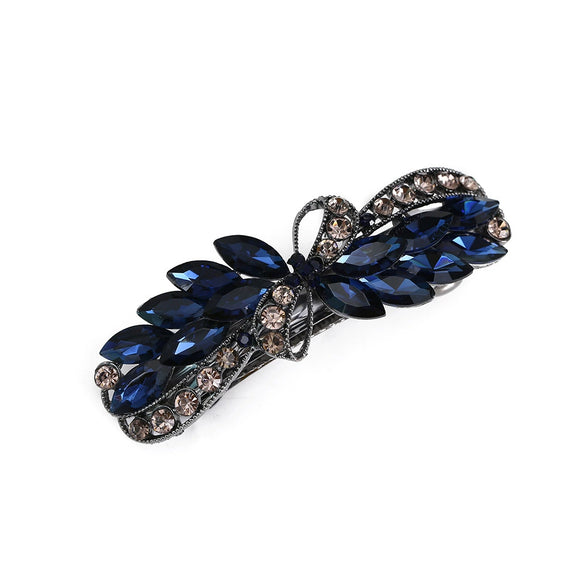 Vintage Alloy Flower Rhinestone Electroplated Women's Hairpin