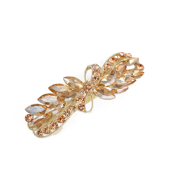 Vintage Alloy Flower Rhinestone Electroplated Women's Hairpin