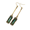 Vintage Alloy Geometric Retro Tassel Earrings For Women With Electroplating
