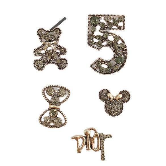 Vintage Alloy Handmade Jewelry Accessories With Bear Bow Rabbit Bowtie Patterns