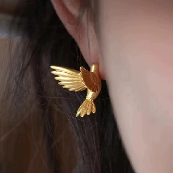 Vintage Animal Zodiac Copper Gold Plated Earrings For Women