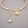 Vintage Baroque Purple Pearl Women's Necklace With Geometric Pattern Handmade And Adjustable Ot Buckle
