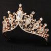 Vintage Baroque Rhinestone Crown Headpiece For Women Luxury Bridal Wedding Hair Accessory With Elegant Retro Detailing