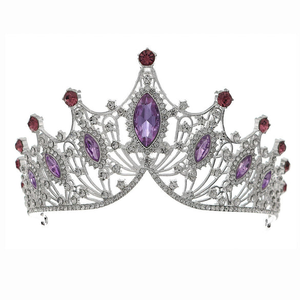 Vintage Baroque Rhinestone Crown Headpiece For Women Luxury Bridal Wedding Hair Accessory With Elegant Retro Detailing