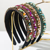 Vintage Baroque Style Rhinestone Headband Diamond Processed Women's Hair Accessory