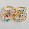 Vintage Cloisonné Enamel Filigree Open Bangle Bracelet With Hollow Design Floral Pattern And Plated Finish