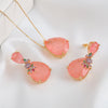 Vintage Copper Earrings And Necklaces With Love Water Drops Bells Pattern Electroplated