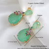 Vintage Copper Earrings And Necklaces With Love Water Drops Bells Pattern Electroplated