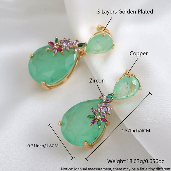 Vintage Copper Earrings And Necklaces With Love Water Drops Bells Pattern Electroplated
