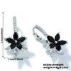 Vintage Copper Lotus Zircon Earrings