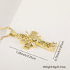 Vintage Cross Necklace Copper Plated Real Gold Microinlaid Zircon Pendant Accessories Geometric Style