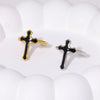 Vintage Cross Oil Dropping Titanium Steel Ring Electroplated Unisex Simple All Match Ring