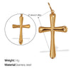 Vintage Cross Pendant Necklace 316L Stainless Steel Electroplating Fashion Jewelry For Female