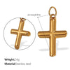 Vintage Cross Pendant Necklace 316L Stainless Steel Electroplating Fashion Jewelry For Female