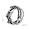 Vintage Crown Branch Ring Geometric Stainless Steel Design With Oiled Finish For Men And Women