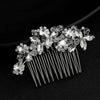 Vintage Crystal Rhinestone Heart Hair Comb Bridal Wedding Hair Accessory Handmade Electroplated Headpiece For Women