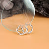 Vintage Distressed Woven Twist Geometric Sterling Silver Earrings For Women Electroplated Ear Buckle Style