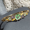 Vintage Enamel Flower Bracelet For Women Delicate Floral Jewelry With Sparkling Diamond Accents And Plated Finish