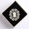 Vintage Fashion Ol Style Alloy Head Brooch Pin With Cartoon Characters Electroplated For Women