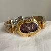 Vintage Fashion Women's Watch With Oval Dial Stainless Steel Band And Toothed Edge Design