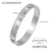 Vintage Flower Jewelry 316L Stainless Steel Bracelet With Distinctive Texture And Diamond Design