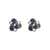 Vintage French Retro Geometric Triangle Copper Enamel Earrings For Women Elegant Electroplated Court Style Fashion Jewelry