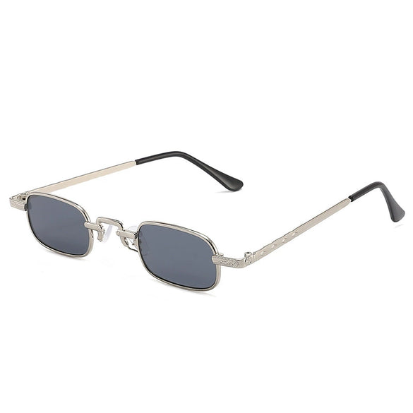 Vintage Full Frame Narrow Rectangle Light Sunglasses For Men And Women Transparent Lens Fashion Eyewear