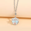 Vintage Geometric Alloy Dragonfly Green Crystal Women Pendant Necklace With Snake Bone Chain And Electroplating