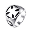 Vintage Geometric Cross Ring For Men And Unisex Titanium Steel Stainless Steel Electroplated Statement Ring