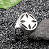 Vintage Geometric Cross Ring For Men And Unisex Titanium Steel Stainless Steel Electroplated Statement Ring
