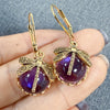 Vintage Geometric Dragonfly Alloy Earrings For Women Electroplated