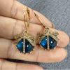 Vintage Geometric Dragonfly Alloy Earrings For Women Electroplated