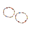 Vintage Geometric Evil Eye Glass Bead Necklace With Electroplated Bead Chain For Women