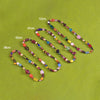 Vintage Geometric Evil Eye Glass Bead Necklace With Electroplated Bead Chain For Women
