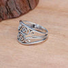 Vintage Geometric Metal Ring With Electroplated Celtic Pattern For Unisex Jewelry Wholesale