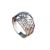 Vintage Geometric Metal Ring With Electroplated Celtic Pattern For Unisex Jewelry Wholesale