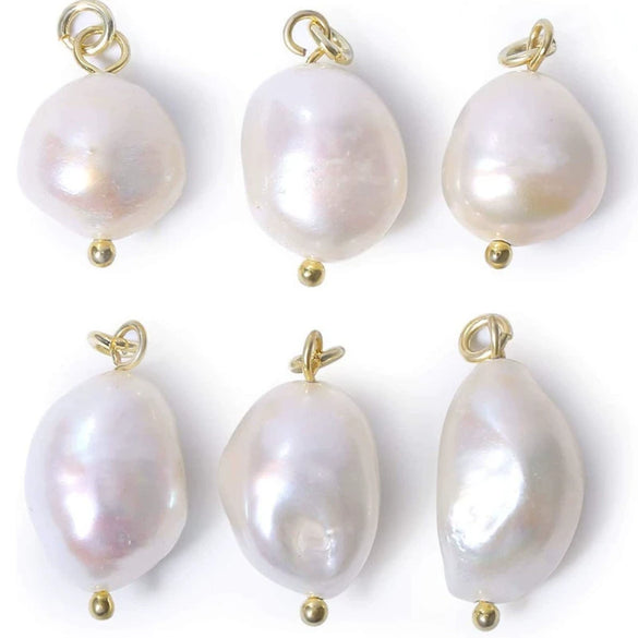 Vintage Geometric Natural Freshwater Pearl Pendant Diy Accessories For Ladies
