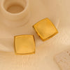 Vintage Geometric Titanium Steel Women's Earrings With Electroplating