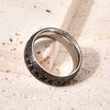 Vintage Geometric U Shape Titanium Steel Electroplated Ring