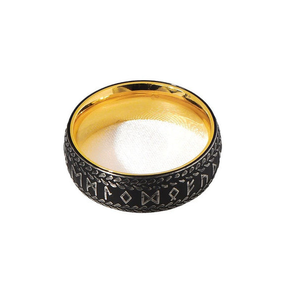 Vintage Geometric U Shape Titanium Steel Electroplated Ring