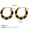 Vintage Geometric U Shape 316L Stainless Steel Goldplated Electroplated Women's Earrings