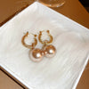 Vintage Gold Plated Silver Needle Earrings With Heart Flower Leaves Geometric Pattern And Dripping Oil Design For Women